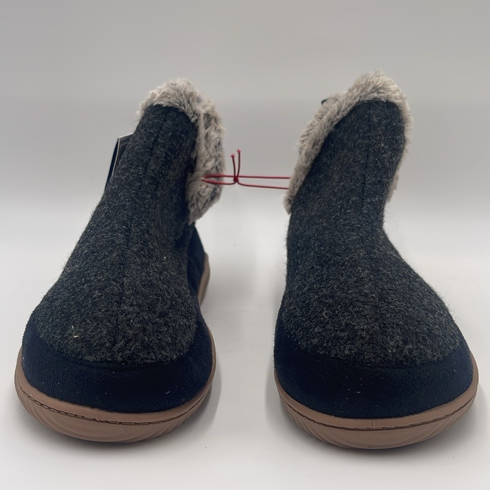 NWT Dluxe By Dearfoams Women's Dolly Felted Bootie Black Slippers Size US 9-10 - Picture 7 of 11
